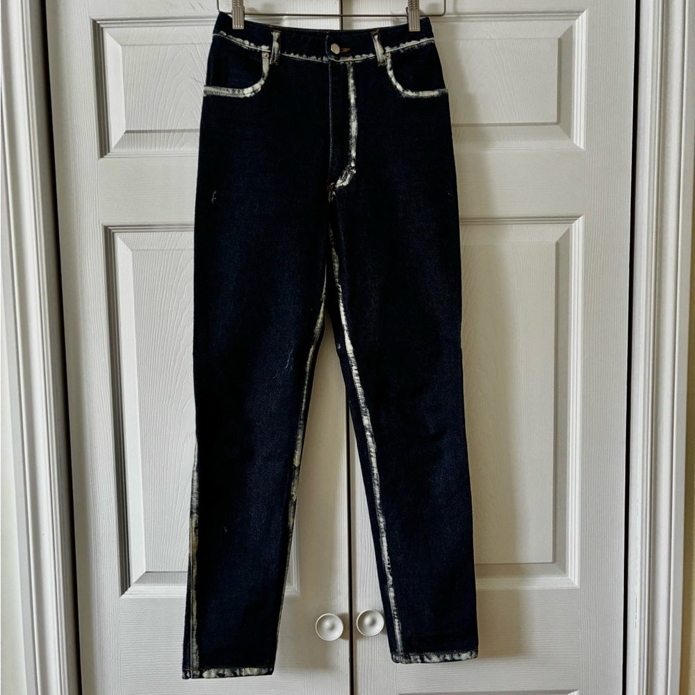 Eckhaus Latta Navy acid washed jeans